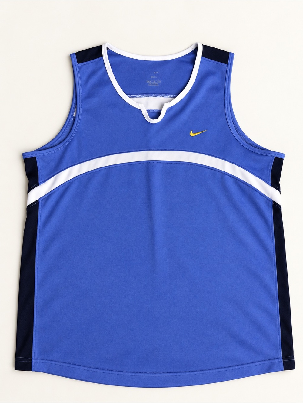 Nike Vintage Y2K Dri-FIT Periwinkle Navy Mesh Running Tank M